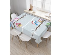 Прямоугольная скатерть JoyArty Новогодние совы из сатена tc_19400_120x145