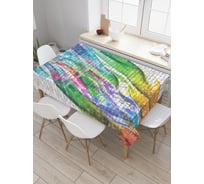 Прямоугольная скатерть JoyArty Красочные потеки из сатена tc_21246_120x145