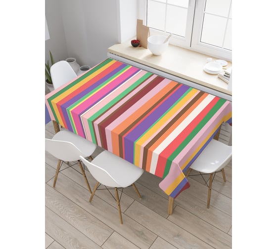 Прямоугольная скатерть JoyArty Красочные линии из сатена tc_21540_120x145 1