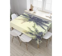 Прямоугольная скатерть JoyArty Макушки пальм из сатена tc_36559_120x145