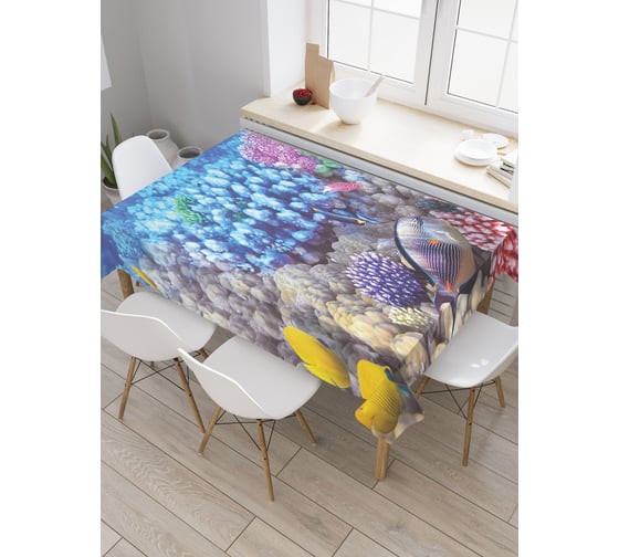 Прямоугольная скатерть JoyArty Красочное дно из сатена tc_21289_120x145 1
