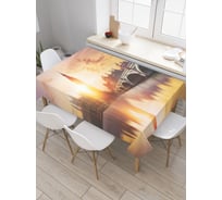 Прямоугольная скатерть JoyArty Лондонский закат из сатена tc_9395_120x145