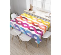 Прямоугольная скатерть JoyArty Плетеные спирали в красках из сатена tc_22209_120x145