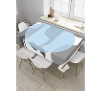 Прямоугольная скатерть JoyArty Круг с кашалотами из сатена tc_7913_120x145