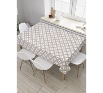 Прямоугольная скатерть JoyArty Крестики в кругах из сатена tc_31841_120x145