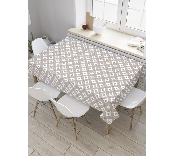 Прямоугольная скатерть JoyArty Крестики в кругах из сатена tc_31841_120x145 1