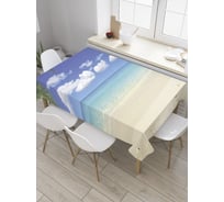 Прямоугольная скатерть JoyArty Пляжные ракушки из сатена tc_8964_120x145