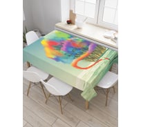 Прямоугольная скатерть JoyArty Красочный сигнал из сатена tc_23012_120x145