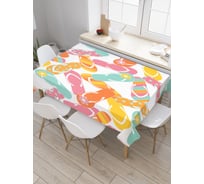 Прямоугольная скатерть JoyArty Пляжные шлепки из сатена tc_29231_120x145