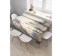 Прямоугольная скатерть JoyArty Лондонская набережная из сатена tc_9408_120x145