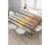 Прямоугольная скатерть JoyArty Луч уходящего лета из сатена tc_6534_120x145