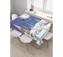 Прямоугольная скатерть JoyArty Новогодний вечер из сатена tc_20070_120x145