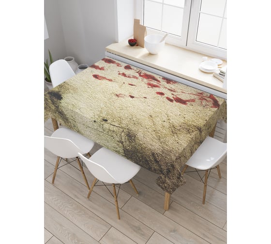 Прямоугольная скатерть JoyArty Кровавая ладонь из сатена tc_22085_120x145 1