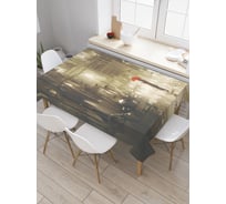 Прямоугольная скатерть JoyArty Под дождем из сатена tc_21364_120x145