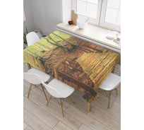 Прямоугольная скатерть JoyArty Манящий лес из сатена tc_10404_120x145