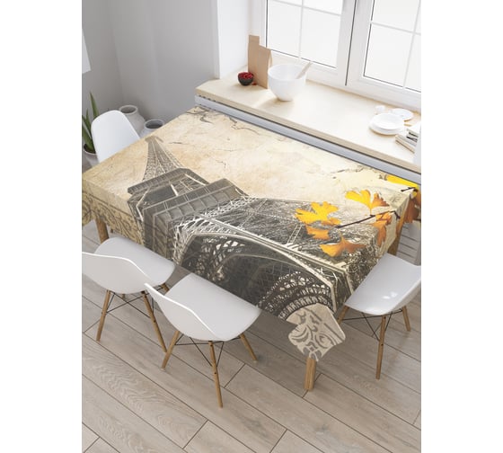Прямоугольная скатерть JoyArty Под эйфелевой башней из сатена tc_2773_120x145 1