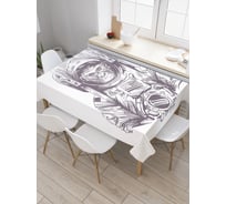 Прямоугольная скатерть JoyArty Обезьяна космонавт из сатена tc_19933_120x145