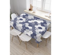 Прямоугольная скатерть JoyArty Плиточные соты из сатена tc_23132_120x145