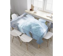 Прямоугольная скатерть JoyArty Неспокойный водоем из сатена tc_10149_120x145