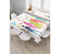 Прямоугольная скатерть JoyArty Красочные девушки из сатена tc_21029_120x145