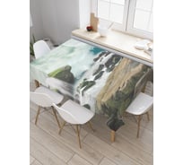 Прямоугольная скатерть JoyArty Луна над пенными волнами из сатена tc_6293_120x145