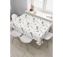 Прямоугольная скатерть JoyArty Летящие перья из сатена tc_10314_120x145