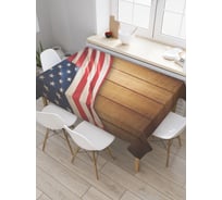 Прямоугольная скатерть JoyArty Покрывающий флаг из сатена tc_20710_120x145