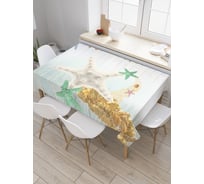 Прямоугольная скатерть JoyArty Летняя тетрадь из сатена tc_3469_120x145