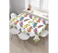 Прямоугольная скатерть JoyArty Машины века из сатена tc_5229_120x145