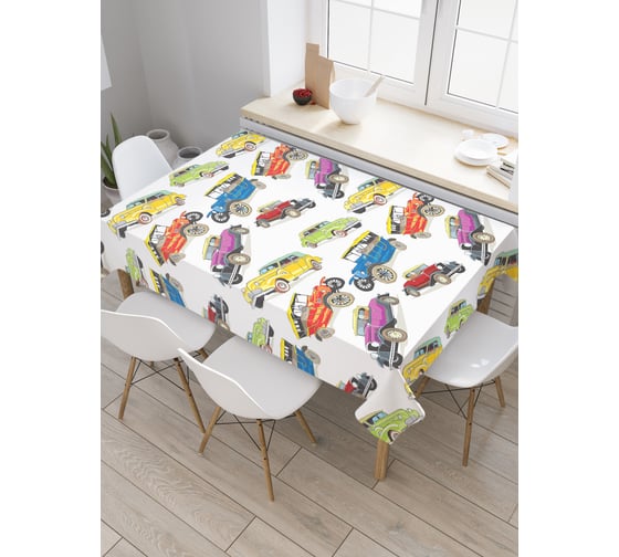 Прямоугольная скатерть JoyArty Машины века из сатена tc_5229_120x145 1