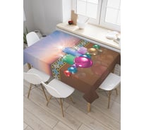 Прямоугольная скатерть JoyArty Новогодние украшения из сатена tc_5819_120x145
