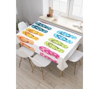 Прямоугольная скатерть JoyArty Пляжное время из сатена tc_2689_120x145