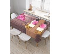 Прямоугольная скатерть JoyArty Нежность со свечами из сатена tc_12502_120x145