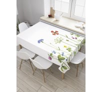 Прямоугольная скатерть JoyArty Полевой цветочный сбор из сатена tc_32063_120x145