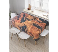 Прямоугольная скатерть JoyArty Неприступный каньон из сатена tc_20111_120x145