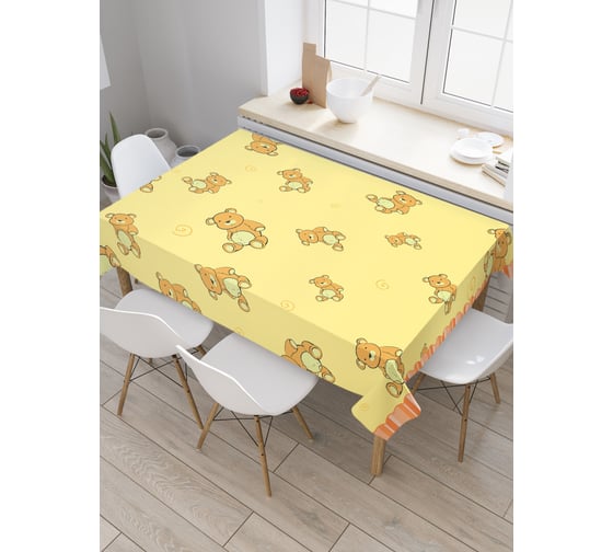 Прямоугольная скатерть JoyArty Плюшевый дождь из сатена tc_29253_120x145 1