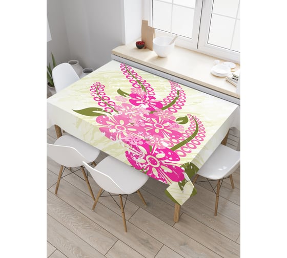 Прямоугольная скатерть JoyArty Полевые цветы из сатена tc_29863_120x145 1