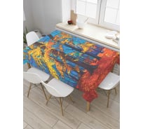 Прямоугольная скатерть JoyArty Лес в огне из сатена tc_6627_120x145