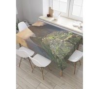Прямоугольная скатерть JoyArty Неприступное поселение из сатена tc_8843_120x145