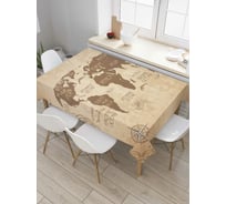 Прямоугольная скатерть JoyArty Крупная карта из сатена tc_7695_120x145