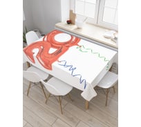 Прямоугольная скатерть JoyArty Красные гелевые шары из сатена tc_33273_120x145