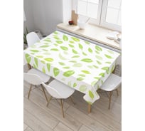 Прямоугольная скатерть JoyArty Лиственный узор из сатена tc_13306_120x145