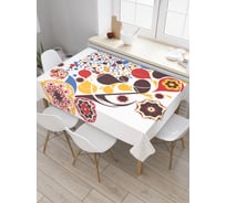 Прямоугольная скатерть JoyArty Нотные узоры из сатена tc_30969_120x145