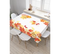 Прямоугольная скатерть JoyArty Листья осени из сатена tc_37658_120x145