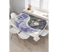 Прямоугольная скатерть JoyArty Планета Инь и ян из сатена tc_18574_120x145
