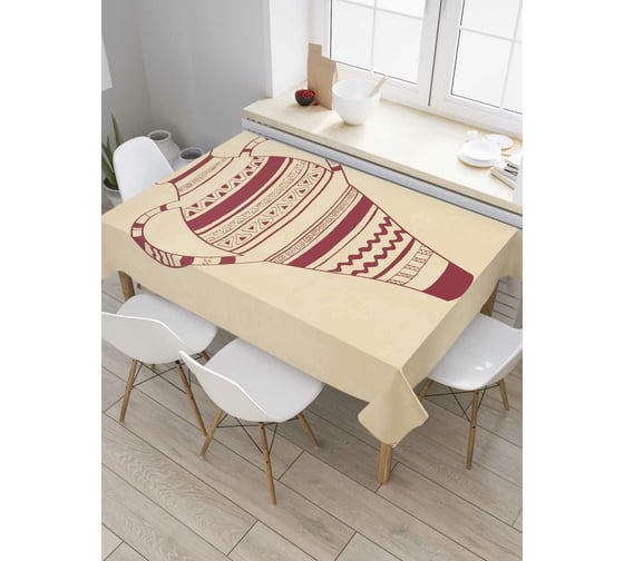 Прямоугольная скатерть JoyArty Кувшин с полосками из сатена tc_4896_120x145 1