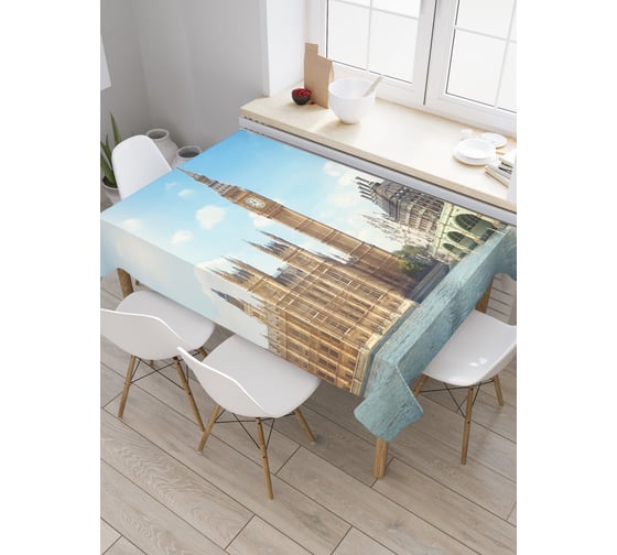 Прямоугольная скатерть JoyArty Лондонское время из сатена tc_9411_120x145 1