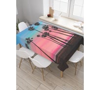 Прямоугольная скатерть JoyArty Пляжные наблюдатели из сатена tc_21011_120x145