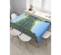 Прямоугольная скатерть JoyArty Лестница в реку из сатена tc_9530_120x145