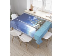 Прямоугольная скатерть JoyArty Мегаполис на воде из сатена tc_30953_120x145
